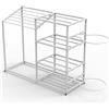 Generic Carrello Organizzatore Multistrato per Attrezzature Fitness, Tappetini Yoga Mobili Commerciali Portaoggetti per Palline Equilibrio con Rulli in Schiuma, per Lezioni di Fitness/Studi/Garage, Metallo