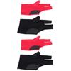 ibasenice 4 Pezzi Guanti da Biliardo per Mano Mancina 3 Dita Scoperte, Design Antiscivolo in Poliestere e Spandex, Nero Adatti per Giochi di Pool e Uso Quotidiano