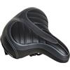 VILLCASE Cuscino Sella Bicicletta Nero in Acciaio e Pu, Supporto Comodo | Parte Inferiore Robusta, Resistente'usura E'acqua, Profilo Stretto Davanti e Posteriore Rotondo