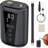 Leikurvo Pompa elettrica per pallone, pompa ad aria portatile con manometro, pompa da basket, display LCD digitale MAX 15PSI, pompa a sfera ricaricabile, per pallacanestro, pallavolo, rugby