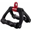 Baoblaze Impugnatura Lat Machine Maniglia V Triangolare Accessorio Cavo Attrezzo Palestra con Struttura Ergonomica Antisudore Presa Sicura Rotante 360 in Nylon, Nero+Rosso