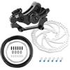 PMAGSYQ MTB Set Freni A Disco Pinza Freno A Disco Tubo Idraulico Cavo 140mm 160mm Rotore della Bicicletta 22.2mm Leva Freno(A-160mm Rear-Cable)