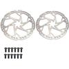 PMAGSYQ Rotore del Freno a Disco per Bici MTB Addensato da 2,3 mm 140mm 160mm 180mm 203mm 220mm 6 bulloni Hub Mount Parti della Bici(2.3x203mm Disc 2pcs)