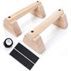 equlup Barre push up legno Barre supporto allenamento verticale con cuscinetti antiscivolo per fitness (20 cm)
