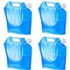 Yibaijia 4 taniche pieghevoli da 5 l, per acqua potabile, da campeggio, per attività all'aperto, campeggio, festival