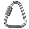 Vibsky Moschettoni triangolari in acciaio inox, confezione da 3, per arrampicata, speleologia, salvataggio, 6 mm, argento