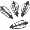 minkissy Pasturatore Pesca Feeder in Ferro Nero, Set 4 Pezzi, Molla e Peso 15g, per Pesca All'Aperto e