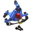OAUWYUBA Pinza Freno a Disco Meccanico HB100 Kit Pinza Freno a 2 Pistoni Bicicletta idraulica MTB Anteriore Posteriore per Bicicletta(Blue Front)
