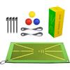 JWQFBC Tappetino da Golf Rilevamento, Composito SBR, analisi impatto, pratica a casa, plastica, metallo, cartone, allenamento swing, per Esterni, Set completo in confezione regalo in scatola
