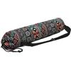 COOPHYA Borsa Yoga Mat in Canvas Stampato, Tracolla Regolabile | Chiusura Coulisse Laterale, Tasche sulla Superficie, Formato lungo Rotondo