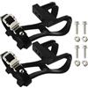 OUNONA Pedali per Bicicletta Clip per Dita in Plastico e Metallo, Accessori Cinturini Antiscivolo per Riding Bicycles, Riducono L'abrasione tra Fibbie