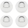 GCYEIDMA Toppa Circolare con Anello a D da 4 Pezzi 8 cm | Accessori for tavole da surf con fibbia for corda for barca gonfiabile PVC a sgancio rapido in acciaio inossidabile