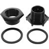 HAKIDZEL Tappo di Scarico Kayak Esagonale in plastico Nero, Accessorio per Canoe e Barche gonfiabili, Facile da installare, Mantiene l'interno Asciutto per attività acquatiche