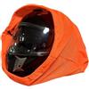 Gettimore Borsa porta casco per motociclismo e equitazione, resistente all'usura, con tasca in rete elastica (arancione)