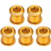 QUARKZMAN 5 Pezzi Doppio Anello Catena Bulloni M8 Lega Alluminio Giallo