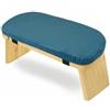 LOVIVER Sedile Meditazione Meditazione Sgabello Ginocchia Banco Meditazione Sedia Meditazione in Bambù con Cuscino Morbido Angolati Adatto a Meditazione, Blu, 26 Senza Borsa