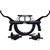 PMAGSYQ HB-876E Freno Idraulico a Disco a 4 pistoncini Scooter Pieghevole 203 Mountain Bike Nero Rosso 160 Bicicletta 180(Black 180 Disc)