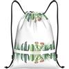Kfjghhl Cactus Fiore Coulisse Zaino Borsa Sport Sackpack Bulk Cinch Gym Bag Donne Uomini Bambini Sport All'aperto, Nero , S, Vacanze