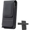 Generic Porta cintura per telefono in pelle magnetica protettiva verticale piccola borsa, Nero , Refer to description, Unisex