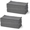 Amazon Basics - Panni per la Pulizia in Microfibra, 30.5cm x 30.5cm, Grigio, Confezione da 48, per Auto, Camion, Barche, Asciugatura Senza Aloni e Lucidatura