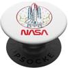 NASA Neon Space Shuttle Lineart PopSockets PopGrip Adesivo