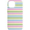 Y2K Retro Aesthetic Stripes Pattern Desi Custodia per iPhone 14 Giallo Burro Rosa Blu Salvia Verde Striscia Retro Estetica