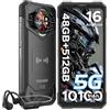 DOOGEE S200X Rugged Smartphone 5G, 48GB+512GB,con Cuffie Conduzione Ossea