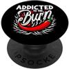 Spicy Cuisine Chili Lover Fiery Flavor L Cultura della salsa piccante e appassionato di sapore ardente PopSockets PopGrip Adesivo