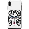 Bahaa's Tee Custodia per iPhone XS Max Abstract Modern Woman Face Eyes Art Illustration Graphic