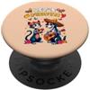 Cat & Dog Sugar Skull Let's Fiesta day o Divertente gatto e cane Sugar Skull Lets Fiesta Día los de Muertos PopSockets PopGrip Adesivo