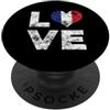 Love France Flag Tees Bandiera della Francia PopSockets PopGrip Adesivo