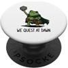 Funny Frog Meme Tabletop RPG Humor Gifts We Quest At Dawn Frog Funny Frog Meme Giochi di ruolo da tavolo Fantasy PopSockets PopGrip Adesivo