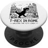 Bahaa's Tee I Love Rome, Pixel Dinosaur in Rome Retro City Adventure PopSockets PopGrip Adesivo