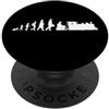Abbigliamento ferroviario divertente app Evoluzione dell'appassionato di ferrovie Retro PopSockets PopGrip Adesivo