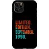 September 1990 Retro Vintage Year 1990 G Custodia per iPhone 11 Pro Edizione Limitata Settembre 1990 Compleanno