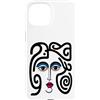 Bahaa's Tee Custodia per iPhone 15 Abstract Modern Woman Face Eyes Art Illustration Graphic
