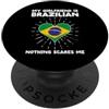 Brazil Heart Flag Vintage Designs La mia ragazza è brasiliana niente mi spaventa - Brasile Cuore PopSockets PopGrip Adesivo