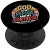 Best Jesus Christian Designs God Is My Refuge And My Fortress PopSockets PopGrip Adesivo