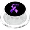 Cute Butterfly Ribbon Awareness Support Nastro acquerello farfalla viola supporto consapevolezza PopSockets PopGrip per MagSafe