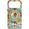 Folk Art Gifts Custodia per iPhone 17 Pro Max Bandiera messicana modello azteco Messico Pride floreale
