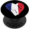 Love Heart France Flag Tees Love Heart Bandiera Francia PopSockets PopGrip Adesivo