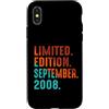 September 2008 Retro Vintage Year 2008 G Custodia per iPhone X/XS Edizione Limitata Settembre 2008 Compleanno