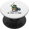 Funny Frog Meme Painting Humor Gifts Men We Paint At Dawn Frog Divertente Rana Meme Pittura Artistica PopSockets PopGrip Adesivo