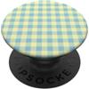 Preppy Gingham Pattern Squares Motivo a quadri estetici a quadretti blu giallo burro PopSockets PopGrip Adesivo