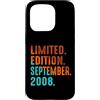 September 2008 Retro Vintage Year 2008 G Custodia per iPhone 15 Pro Edizione Limitata Settembre 2008 Compleanno