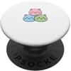 Kawaii Cibo Giapponese Animali Abbigliam Gatti Carini Kawaii Mochi Dango Giapponese PopSockets PopGrip Adesivo