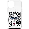 Bahaa's Tee Custodia per iPhone 12/12 Pro Abstract Modern Woman Face Eyes Art Illustration Graphic