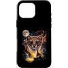 Vintage Ermellino Regalo Custodia per iPhone 16 Pro Max Mistico Ermellino Luna Piena Arte Bosco