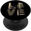 Guns Lover Shooting Gear Design per appassionati di armi da fuoco per amanti delle armi PopSockets PopGrip Adesivo