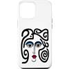 Bahaa's Tee Custodia per iPhone 12 Pro Max Abstract Modern Woman Face Eyes Art Illustration Graphic